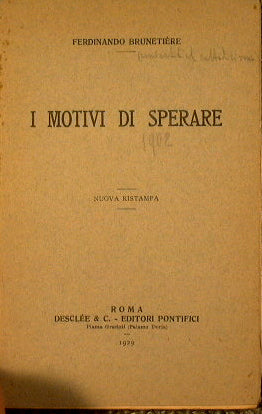 I motivi di sperare