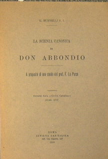 The Canonical Science of Don Abbondio