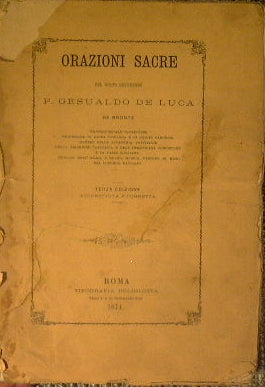 Orazioni sacre del molto reverendo P. Gesualdo de Luca da bronte