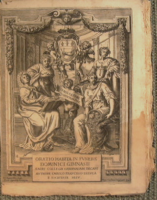 Gymnasium virtutum siue Oratio habita in funere Dominici Gimnasij sacri collegij cardinalium decani, authore Carolo Francisco Deluca e Societate Iesu