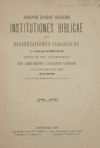 Institutiones biblicae