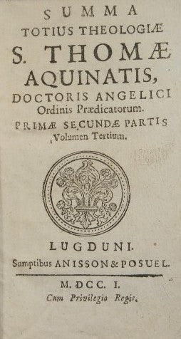 Summa totius theologiae S. Thomae Aquinatis. Vol. III