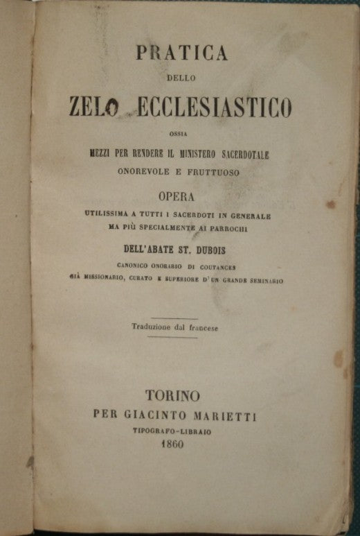 Pratica dello zelo ecclesiastico