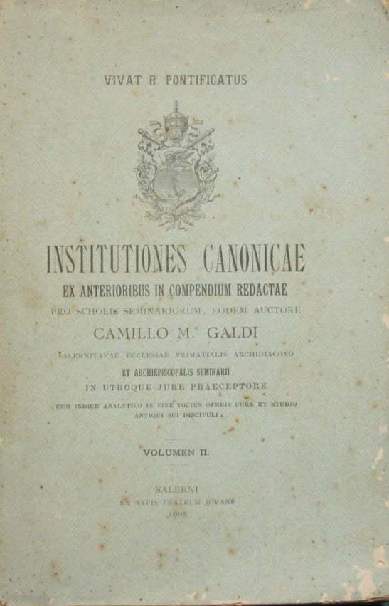Instituciones canónicas. Vol. II