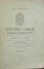Institutiones canonicae. Vol. II