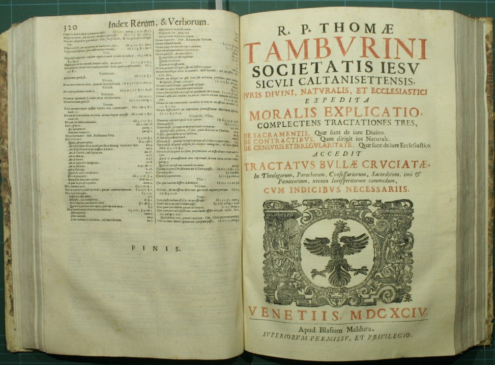 R.P. Thomae Tamburini societatis Iesu siculi caltanisettensis […] Explicatio decalogi, duabus distincta partibus, in qua omnes fere conscientiae casus