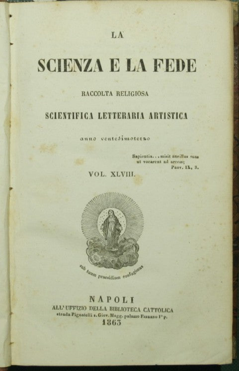 Ciencia y fe. Volumen XLVIII