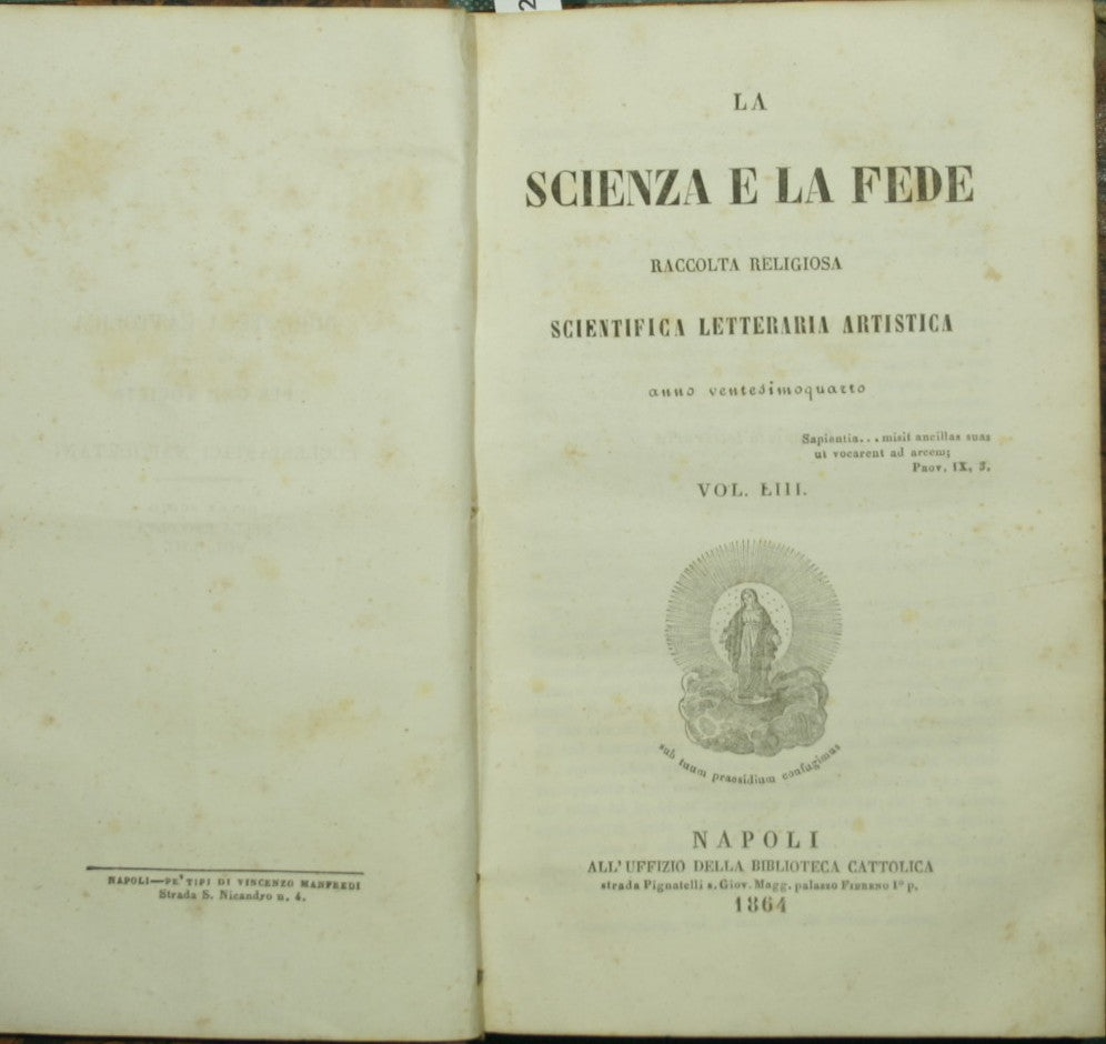 La scienza e la fede. Vol. LIII