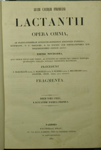 Lucii Caecilii Firmiani Lactantii opera omnia