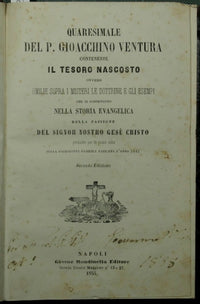 Lenten collection by Father Gioacchino Ventura containing The Hidden Treasure