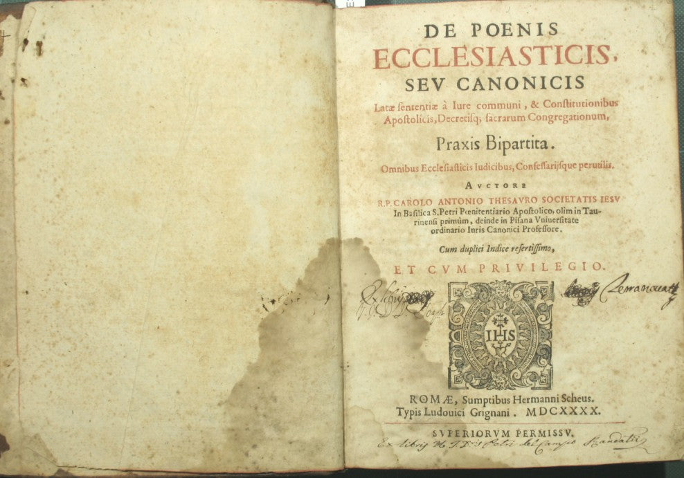 De Poenis ecclesiasticis seu canonicis