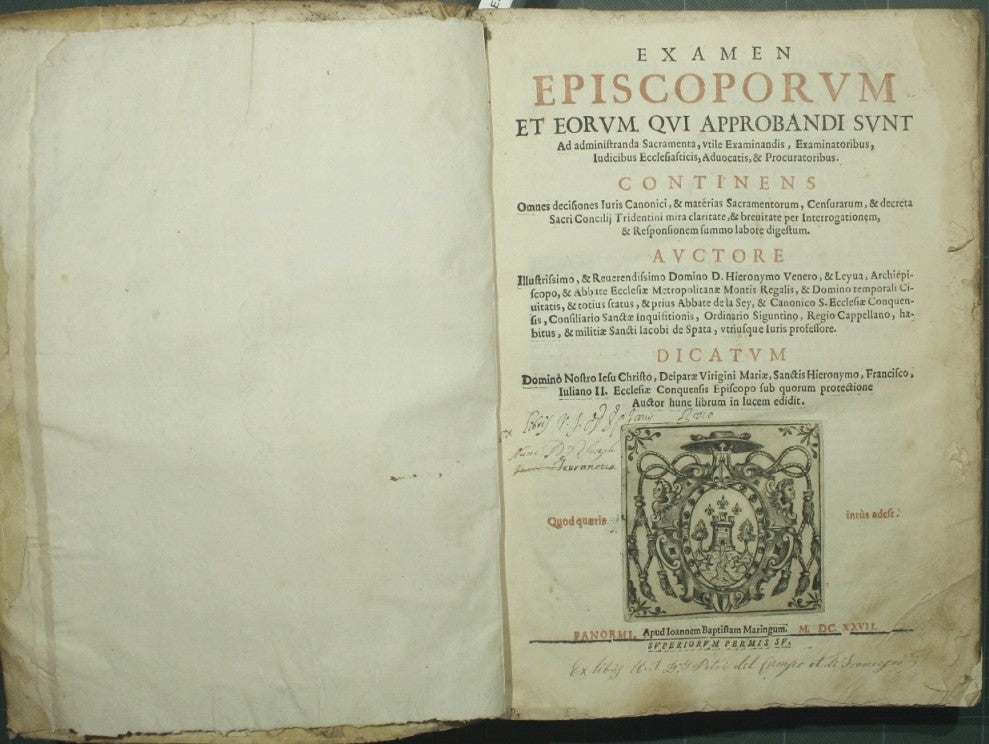 Examen episcoporum et eorum, qui approbandi sunt administranda sacramenta