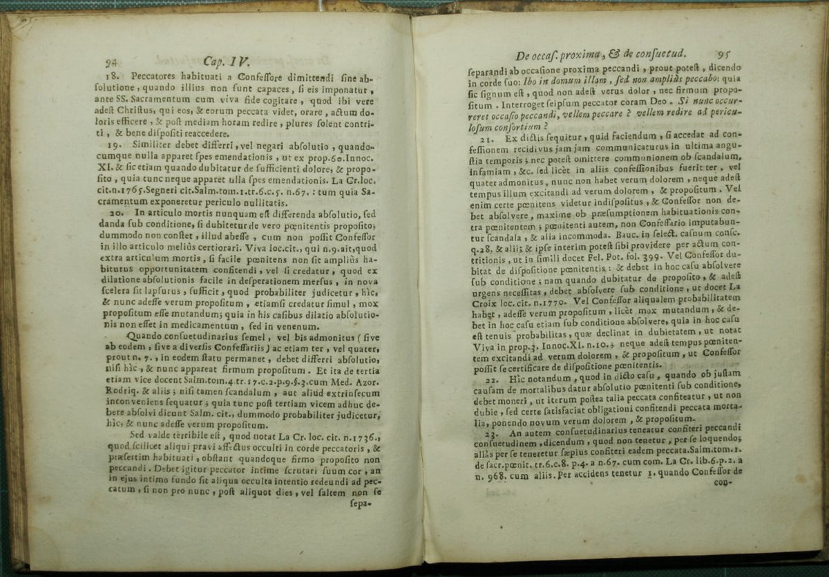 Miscellanae resolutiones pro confessariis, praesertim regularibus in ordine ad varios poenitentes, sed praesertim regulares