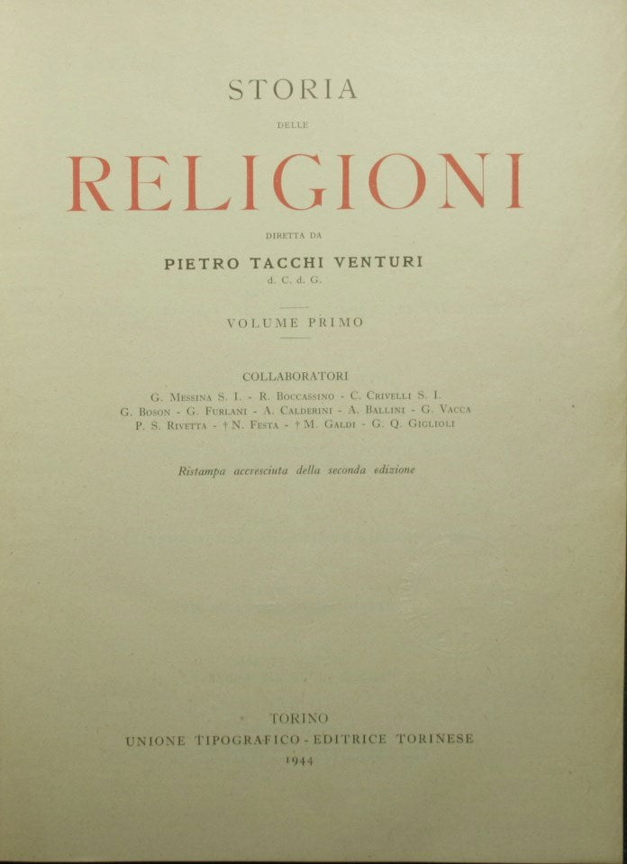 Storia delle religioni
