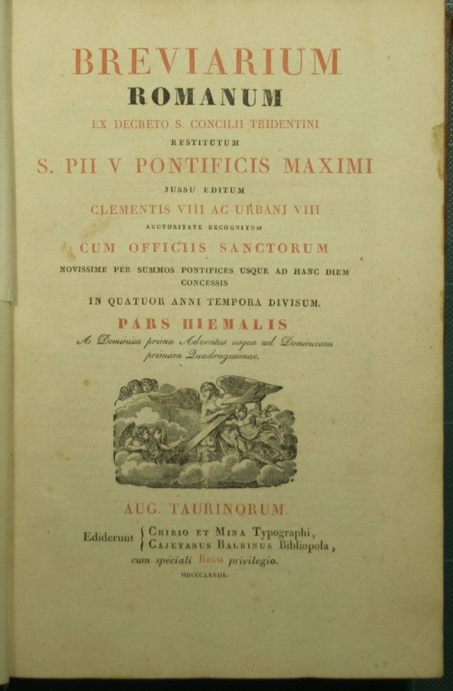 Breviarium Romanum ex decreto S. Concilii Tridentini - Pars hiemalis