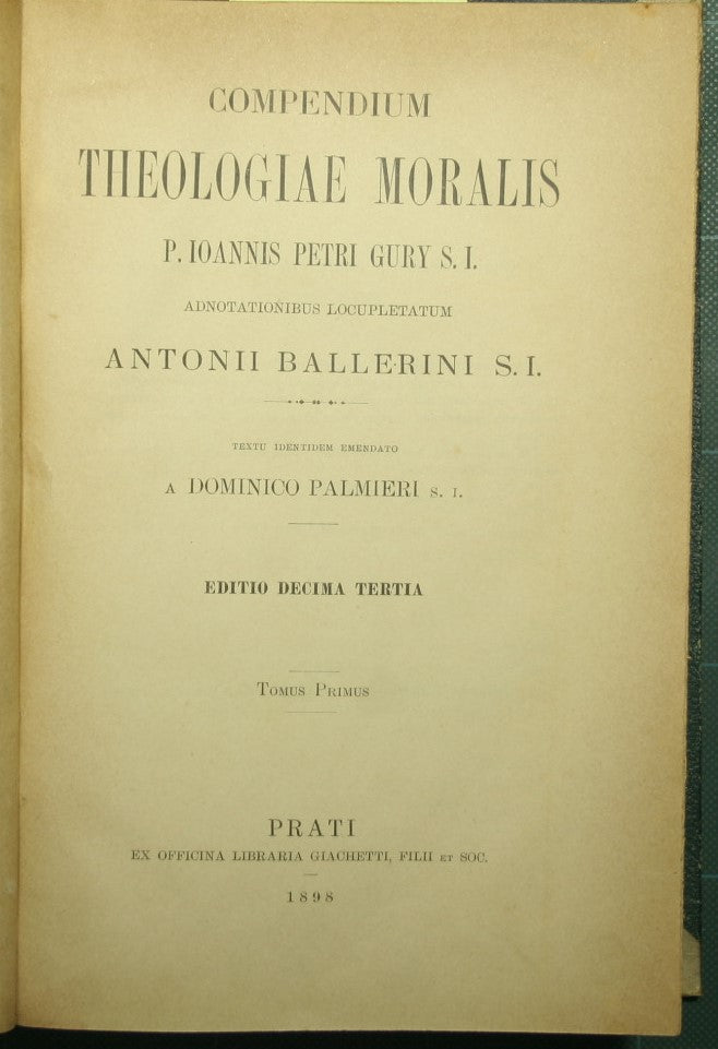 Compendio Theologiae Moralis