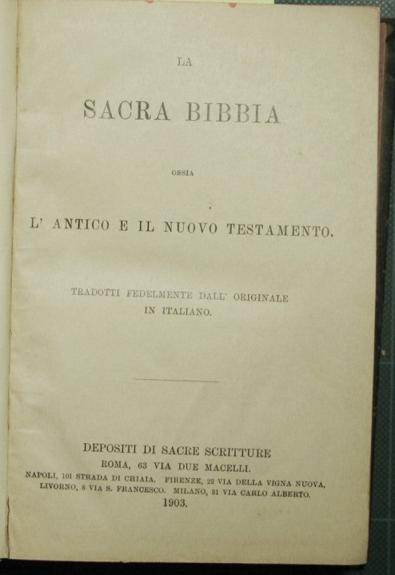 La sacra bibbia