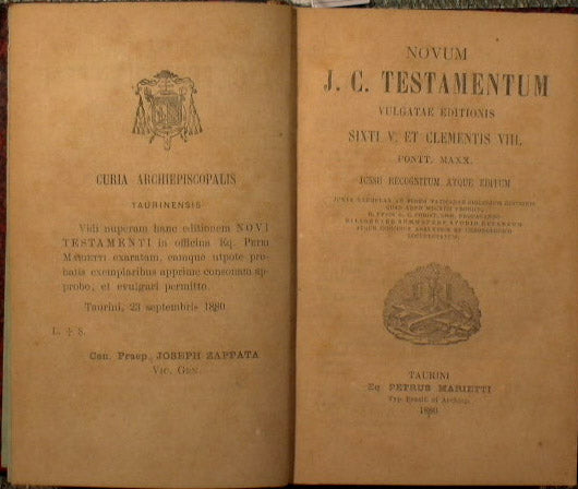 Novum j.c. testamentum vulgatae editionis sixti V. et Clementis VIII