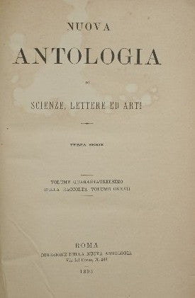 Nuova antologia. Vol. XLIII
