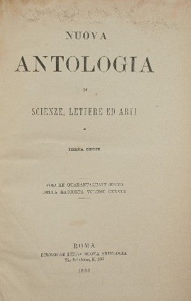 Nuova antologia. Vol. XLIV