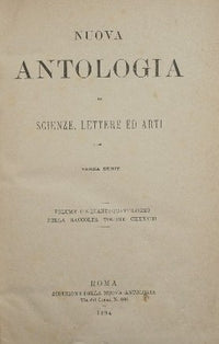 Nuova antologia. Vol. LIV