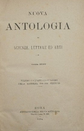 Nuova antologia. Vol. LIV