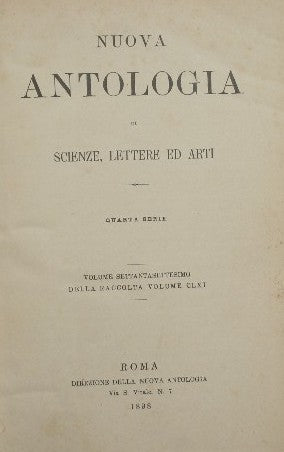 Nuova antologia. Vol. LXXVII