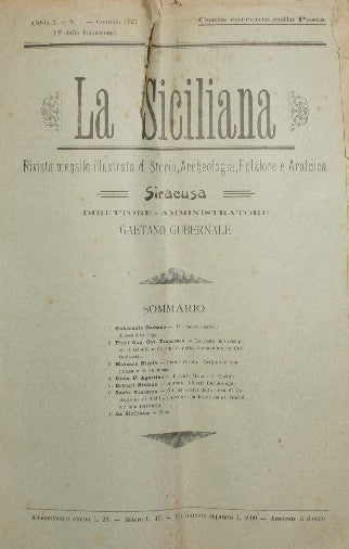 The Sicilian. No. 1 January 1927