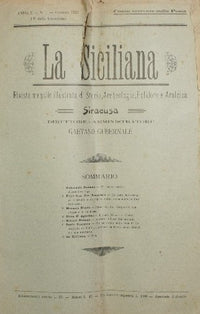 The Sicilian. No. 1 January 1927