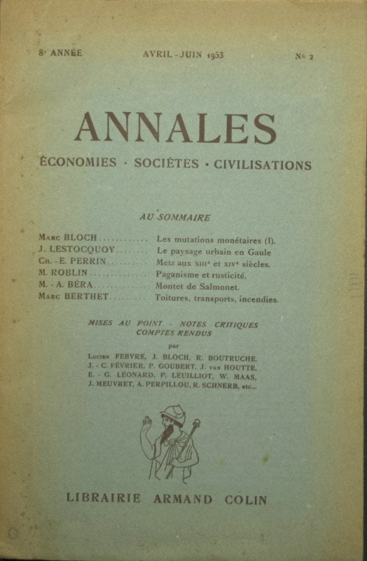 Annales. Economies - Societes - Civilisations. Avril-Juin 1953. n. 2