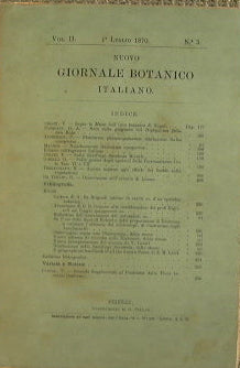 Nuovo Giornale Botanico Italiano.Volume II numero 3