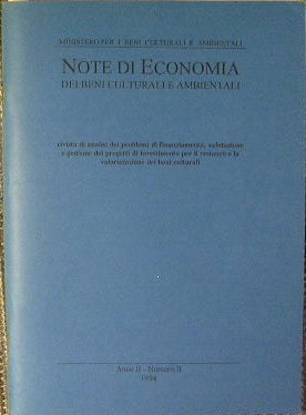 Note di Economia dei Beni Culturali e Ambientali.