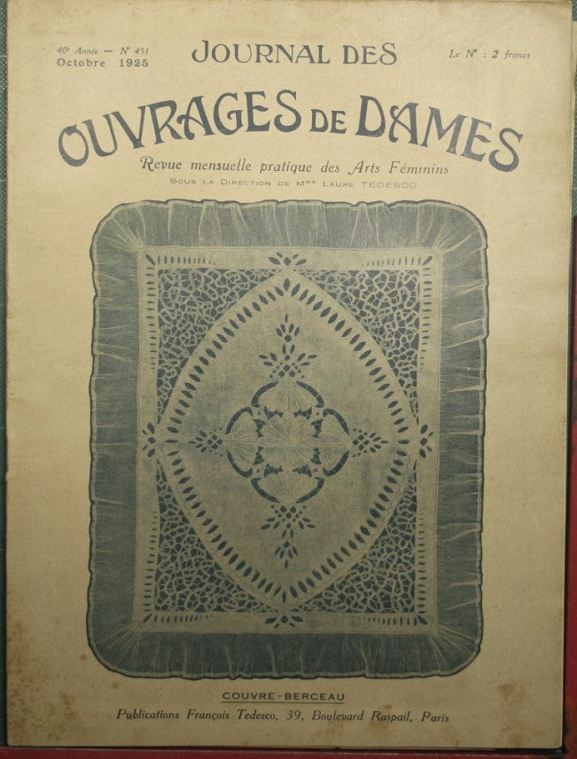Journal des ouvrages de dames - Octobre 1925