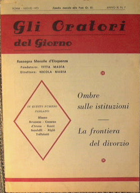 Gli oratori del giorno