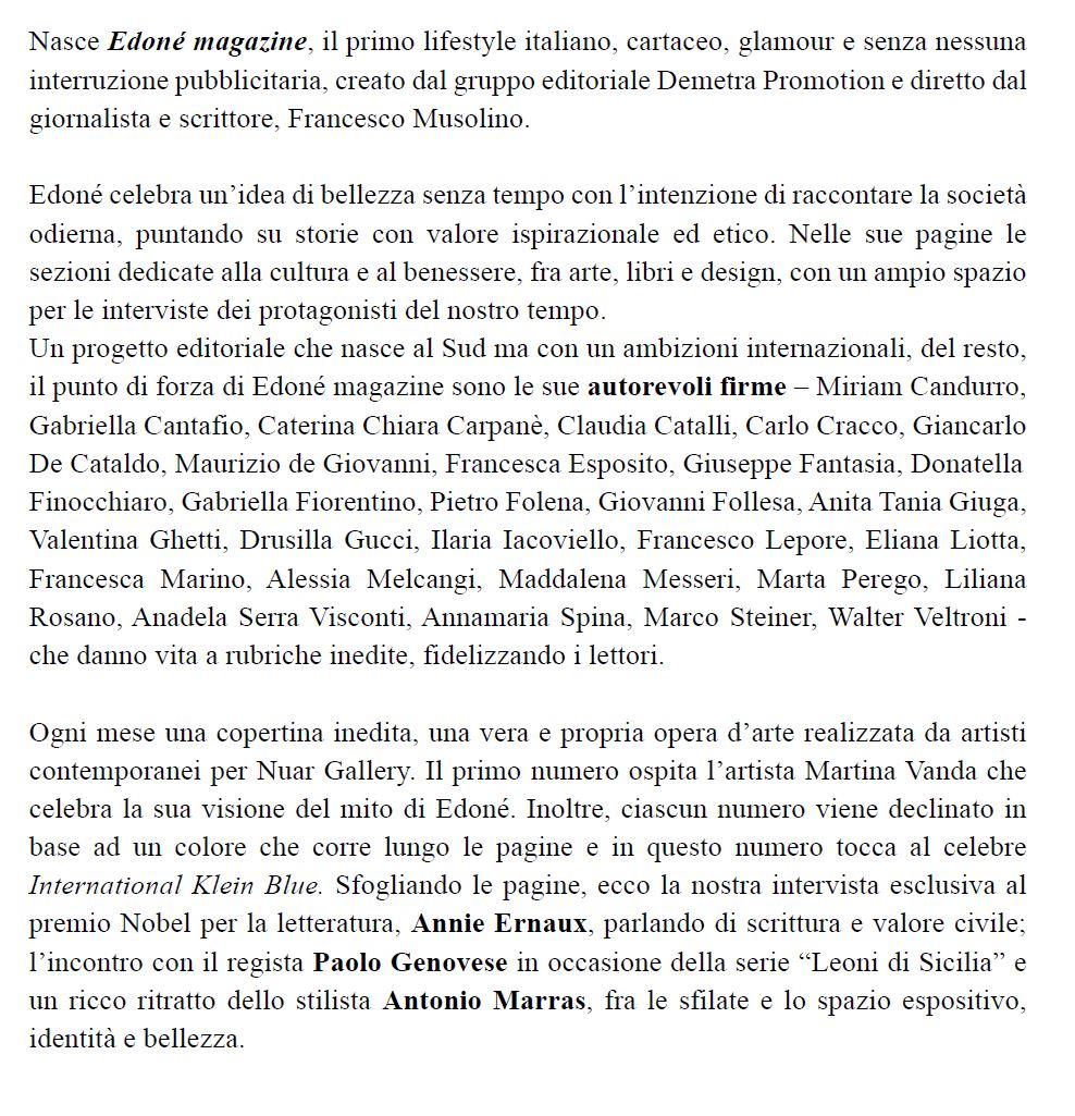 Edonè - Dicembre 2023