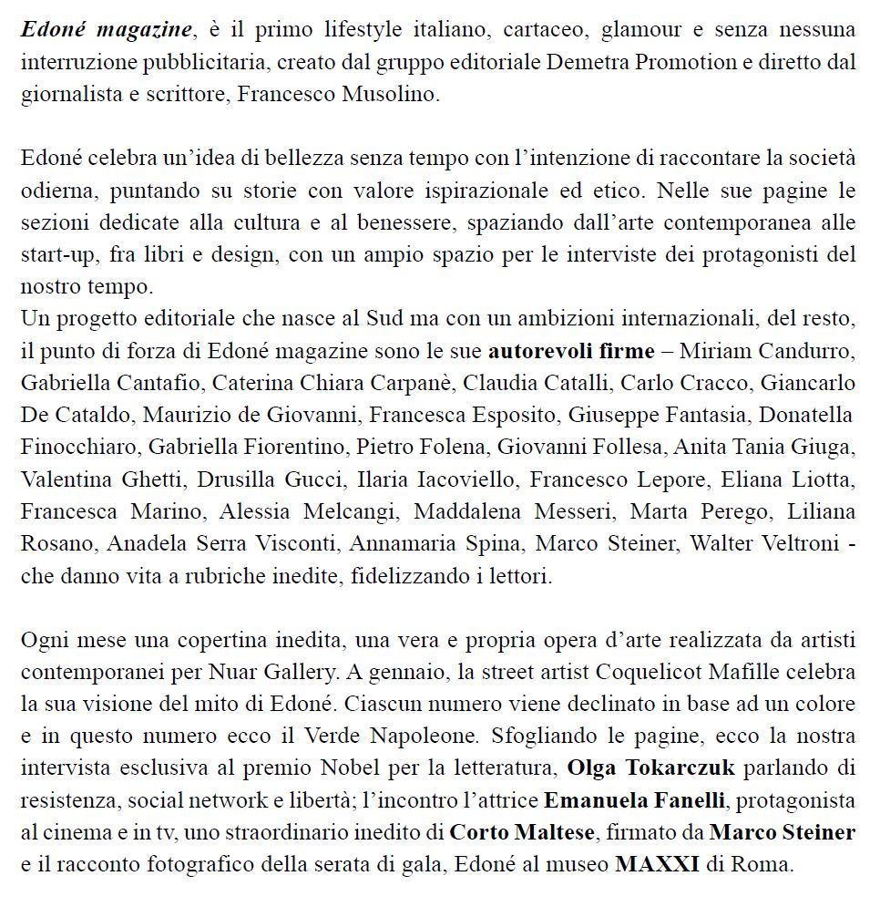 Edonè - Gennaio 2024 - N. 1