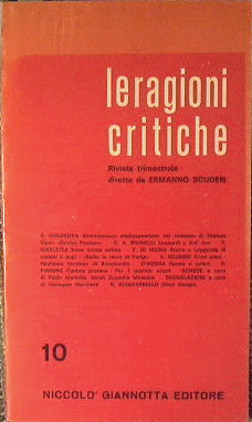 Le ragioni critiche N. 10