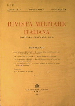 Italian Military Magazine. Year IV n.7