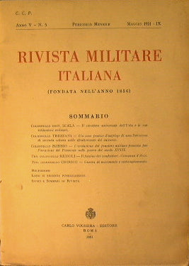 Revista militar italiana. Año V n.5