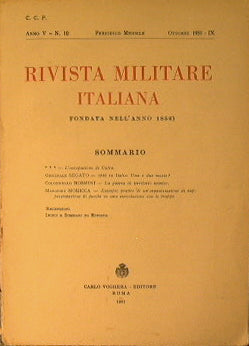 Revista militar italiana. Año V n.10