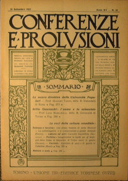Conferenze e prolusioni