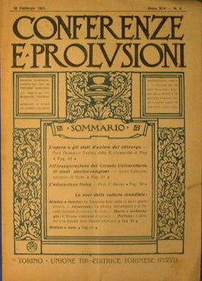 Conferenze e prolusioni
