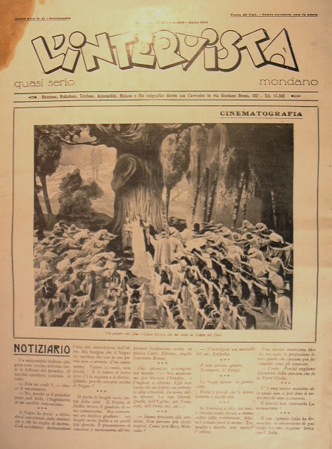 Weekly interview - year XVII n. 41 - Sunday 20 October 1935 year XIII