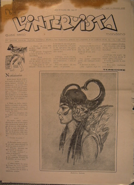Settimanale l'intervista - anno XVIII n. 47 - domenica 29 novembre 1936 anno XVI