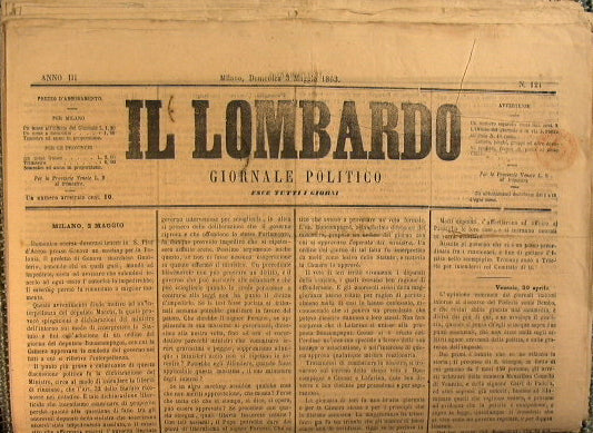 The Lombard. Giornale Politico comes out every day