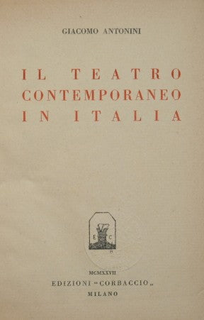 Contemporary theater in Italy