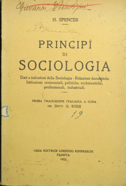 Principles of sociology