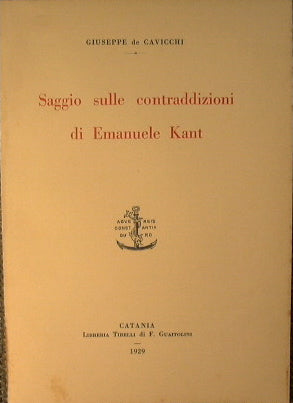 Ensayo sobre las contradicciones de Emanuele Kant