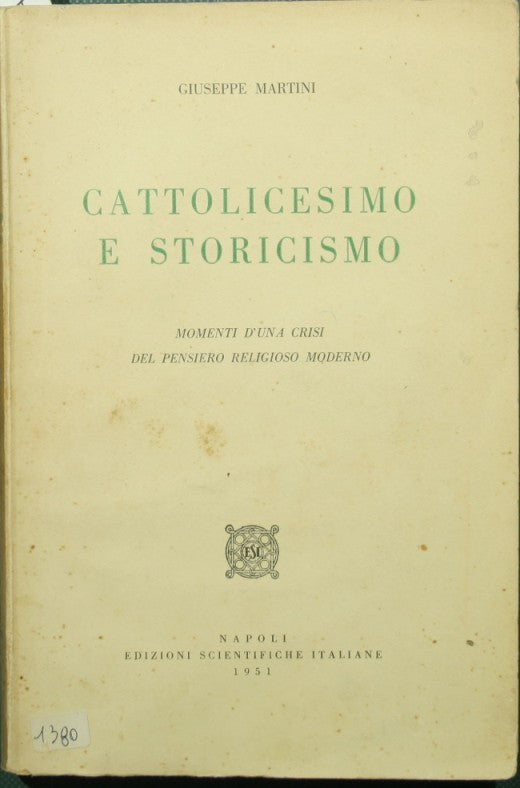 Cattolicesimo e storicismo