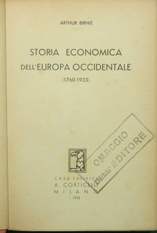 Historia económica de Europa occidental.